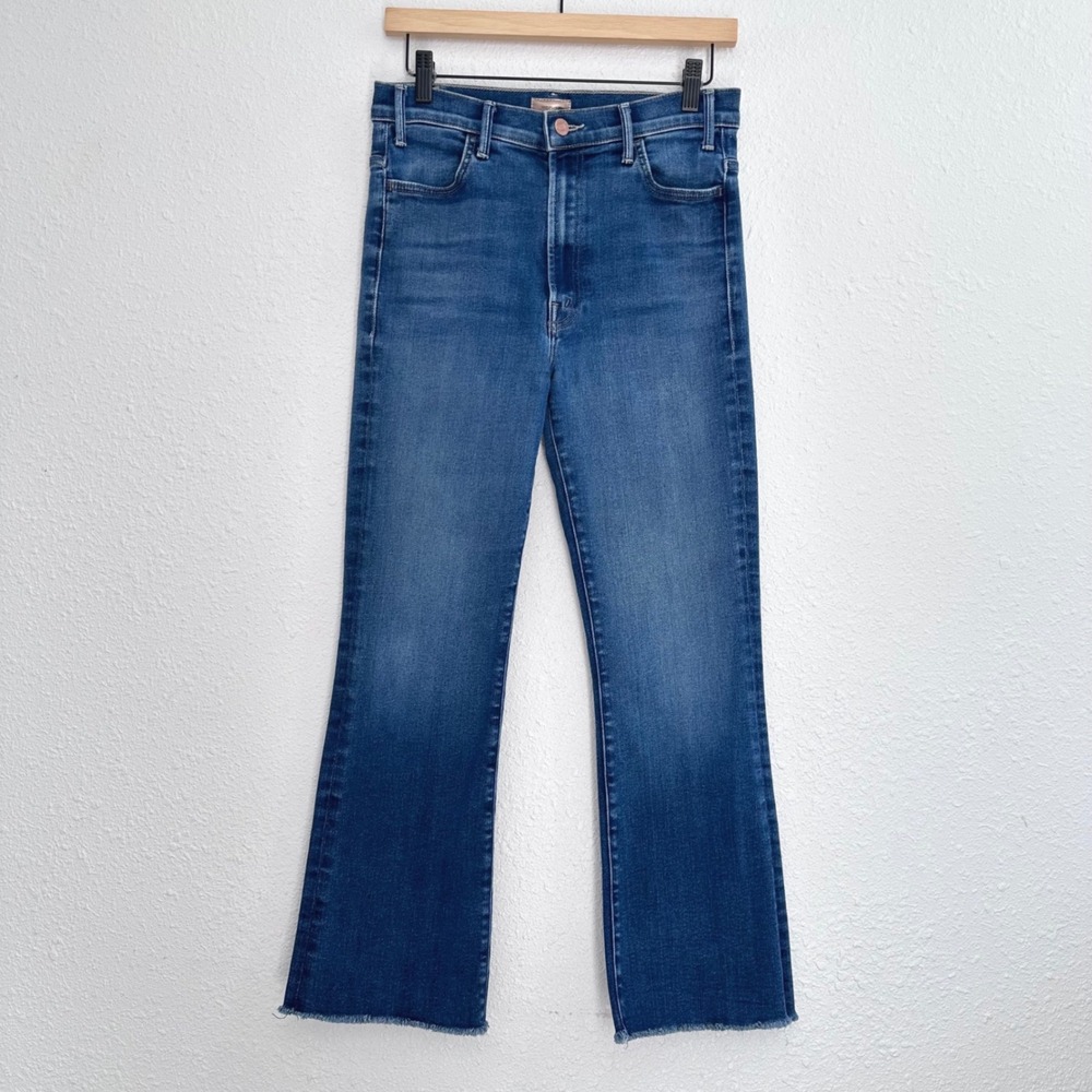 Mother Jeans The Hustler Ankle Fray in Home Movies 28 High Rise Luxury Denim